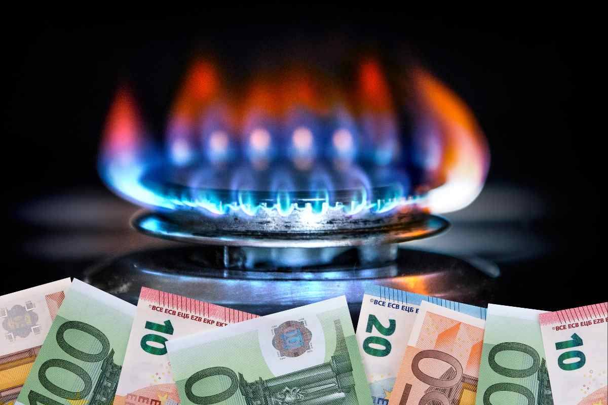 Euro e fornello del gas