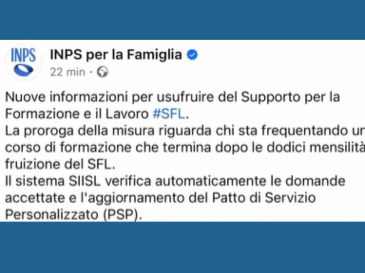 Messaggio INPS